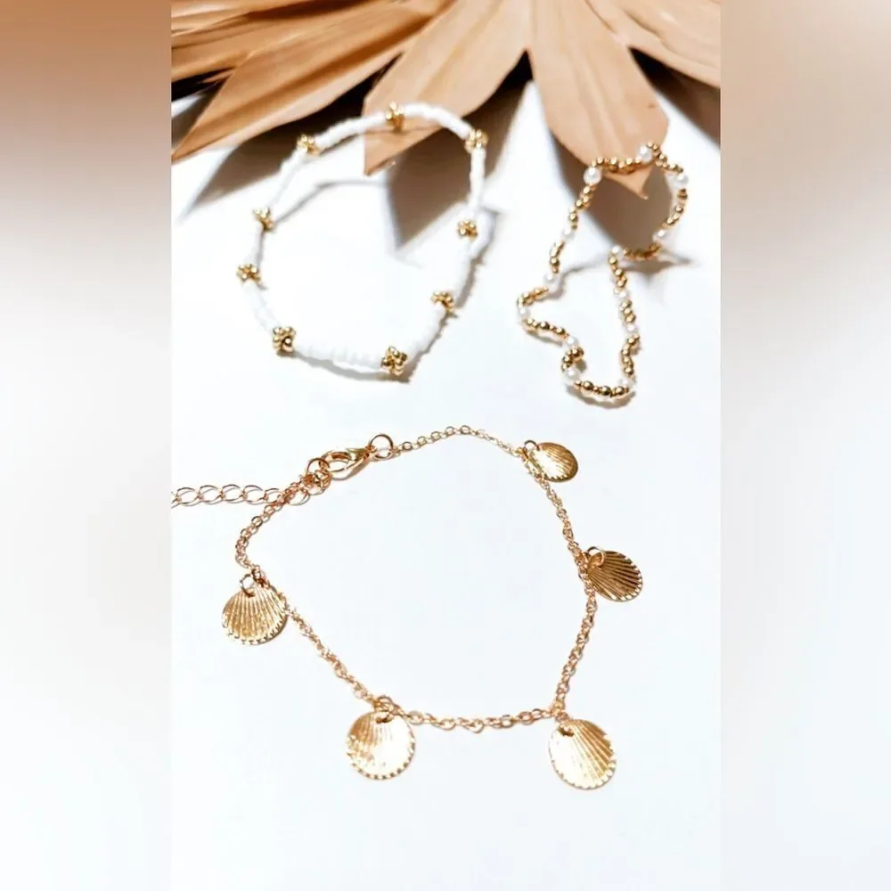 Seashell anklet S573 - Picture 3 of 3